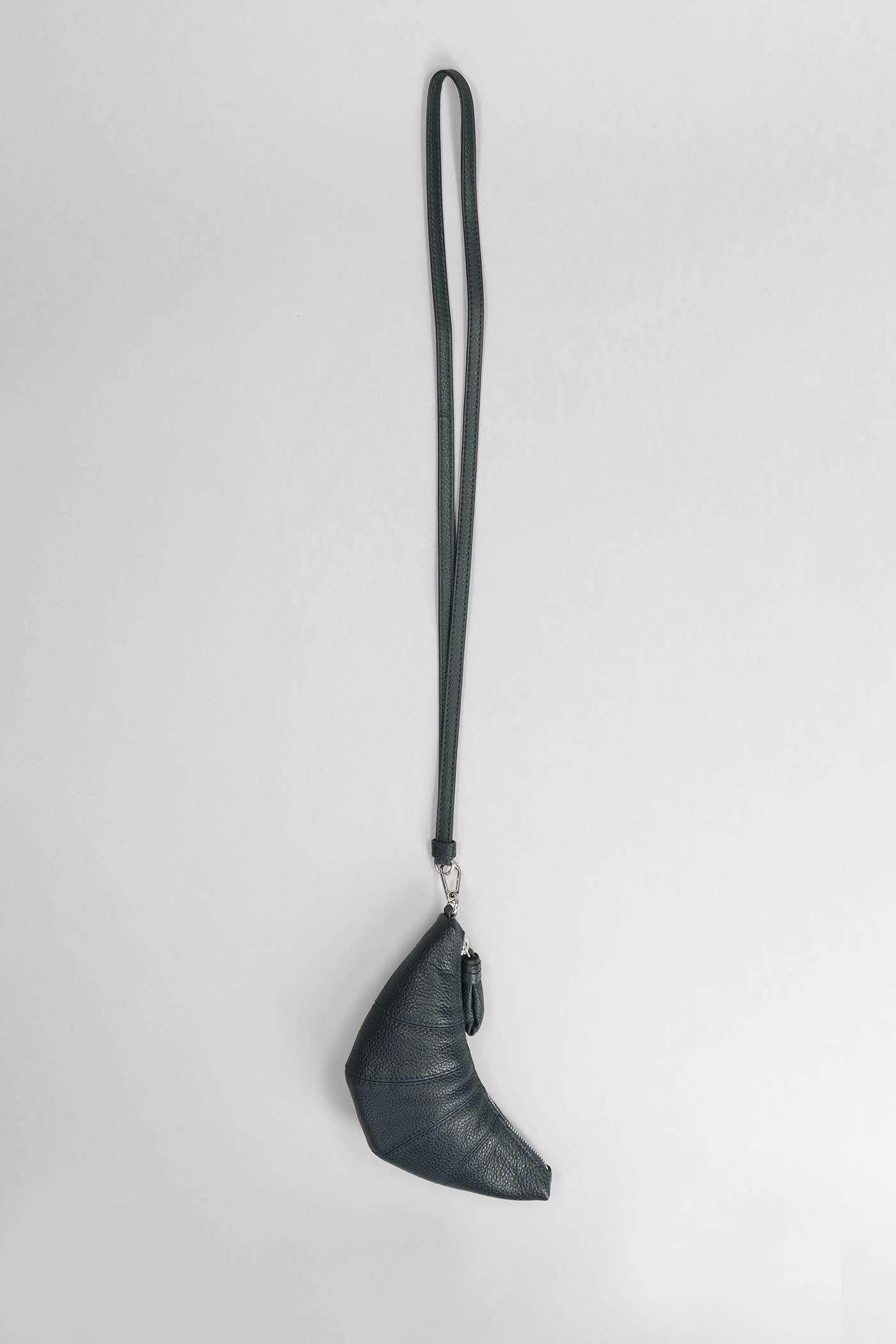 Lemaire Croissant Coin Shoulder Bag In Green Leather