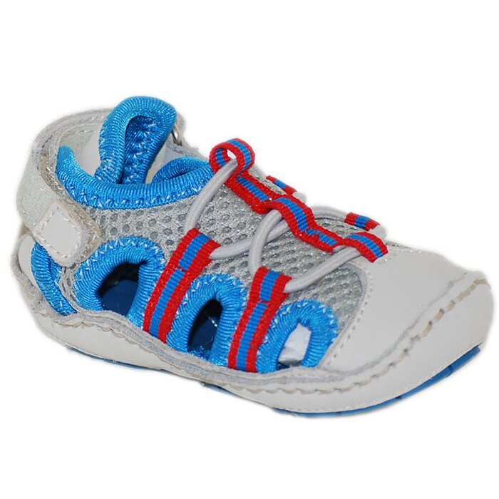 【hella 媽咪寶貝】美國 Rileyroos 手工真皮無毒學步鞋/嬰兒鞋/寶寶鞋/童鞋_派翠克 時尚藍銀涼鞋。嬰幼兒與孕婦人氣店家寶寶屋的首頁有最棒的商品。快到日本NO.1的Rakuten樂天市場