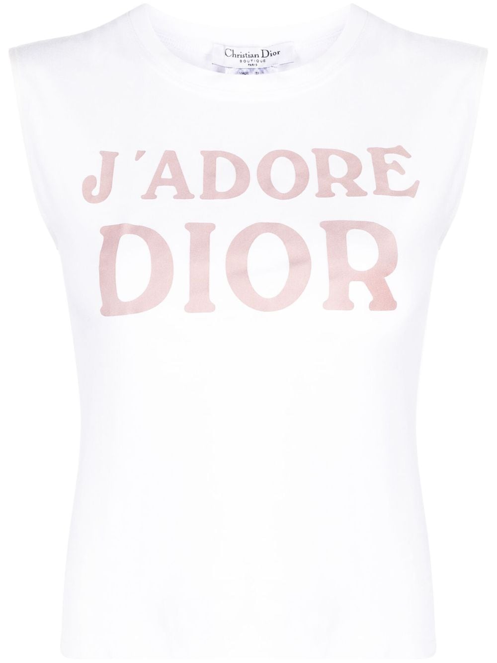 Christian Dior - 2002 pre-owned J'Adore Dior tank top - women - Cotton - 36 - White