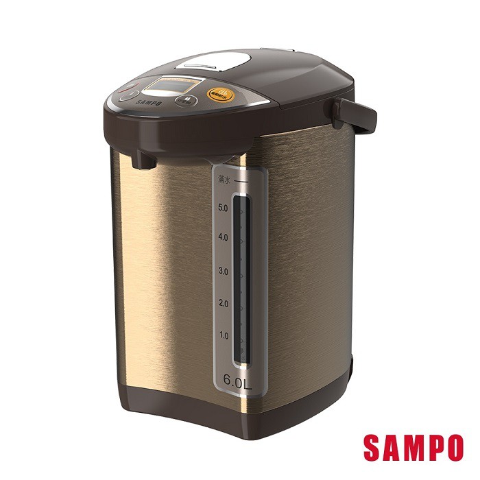 【聲寶SAMPO】6L溫控電熱水瓶 KP-PF60MT [A級福利品‧數量有限]☆☆☆商品特色☆☆☆★電動給水功能★雙顯溫度設計★304不鏽鋼內膽★5段溫度設定自冷❶ 45℃ ❷ 65℃ ❸ 90℃ 