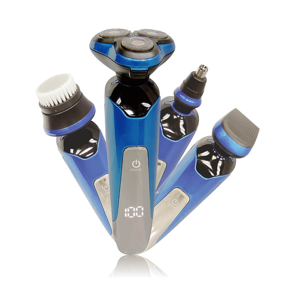 100V-240V 環球電壓;AC或USB充電，方便快速;充電兩小時可無線刮鬍 120 分鐘;刮鬍刀可於水龍頭下直接沖洗清潔