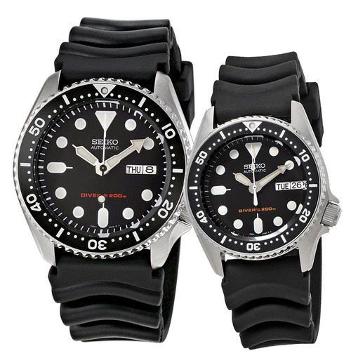 ★ SEIKO 機械機芯 ★ 日期/星期顯示視窗★ 鎖芽式龍頭/百米防水功能★ 單向潛水錶框設計★ 真品平行輸入★ 情人對錶優質推薦