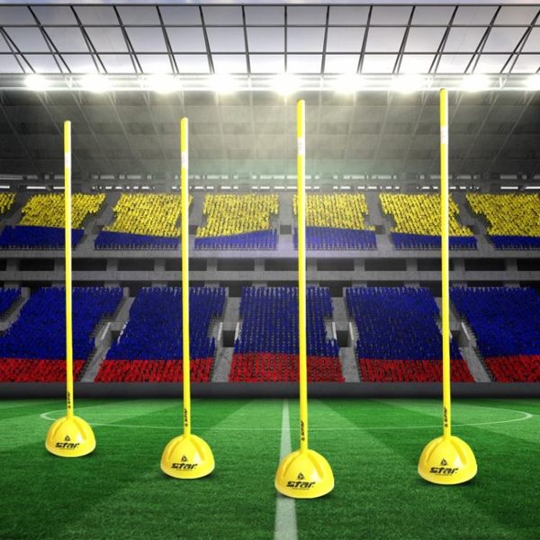 足球角旗標志桿足球訓練繞桿學校足球訓練裝備注水底座