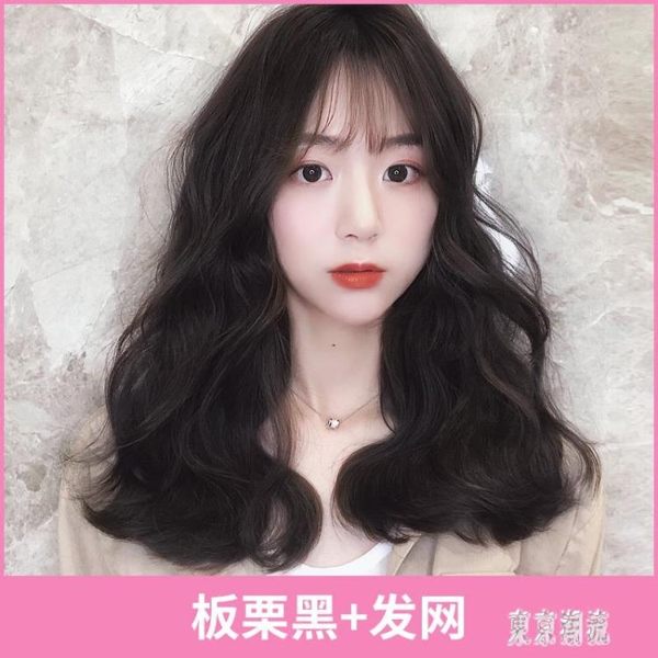 韓系大波浪女中長髮自然全頭套式假髮女長髮圓臉可愛長卷髮蓬鬆