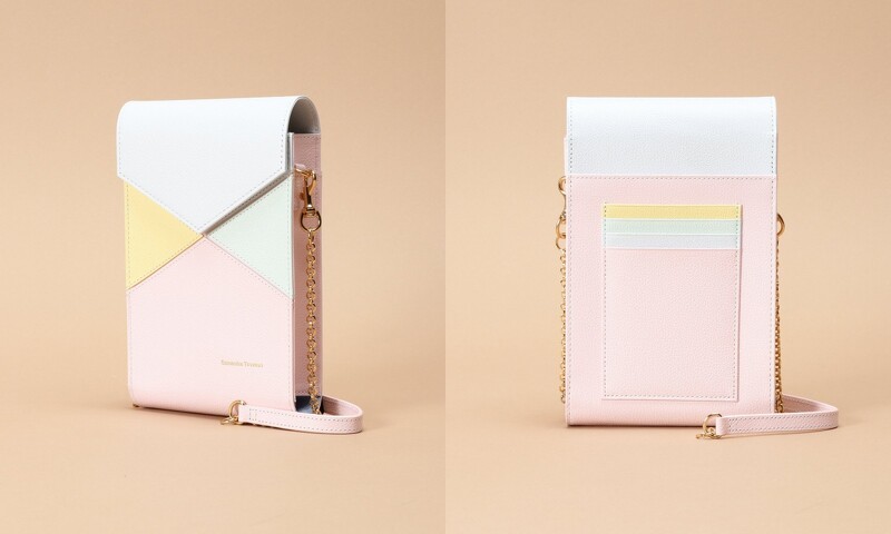 Samantha Thavasa撞色拼接手機包，日幣22,000圓