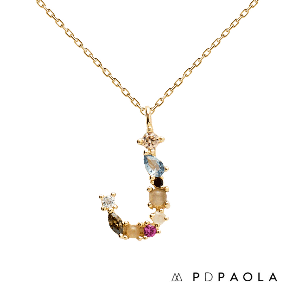 ● 巴塞隆納精緻手工飾品● IG超夯時尚潮牌● 高品質925銀 鍍18K金● 專屬字母項鍊● 多彩鋯石鑲嵌