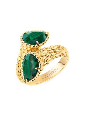 From the Serpent Bohème Couleur Collection. Intricate 18K yellow gold ring has been textured and pol