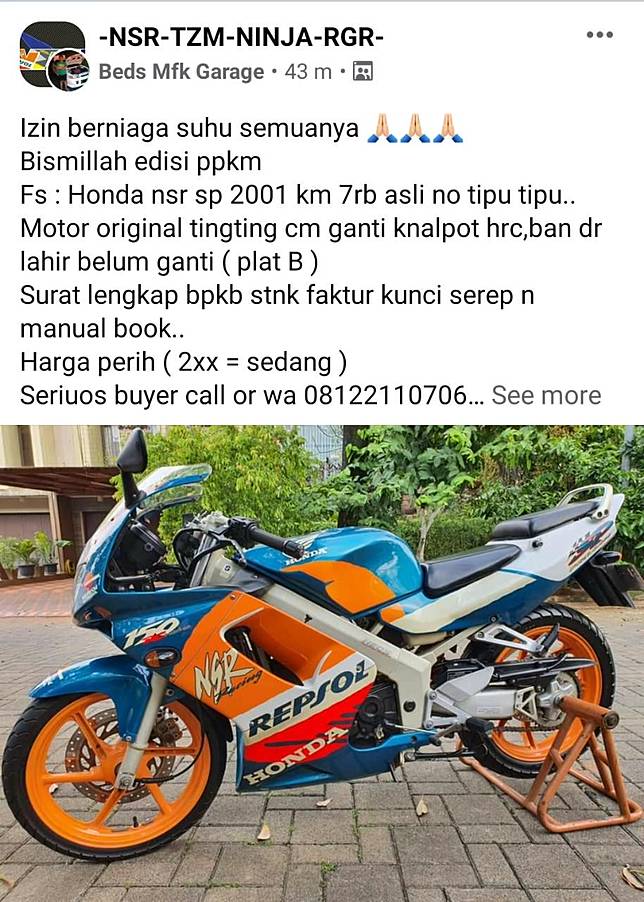 Siap Grak Honda Nsr 150 Sp Tetap Mulus Pemilik Jual Di Atas Rp 0 Juta Ada