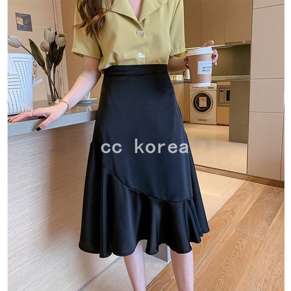 高腰氣質荷葉裙 CC KOREA ～ Q23099