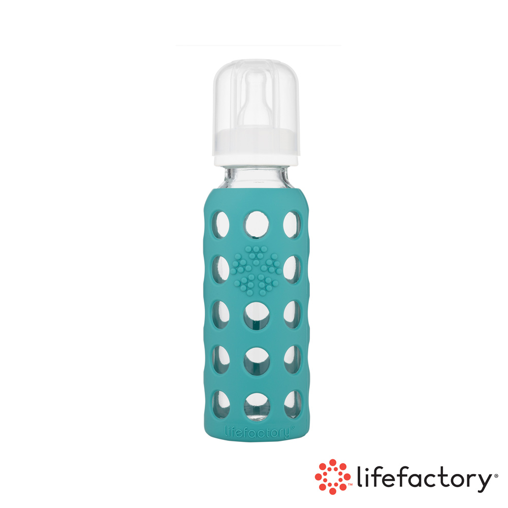 【Lifefactory】耐摔玻璃奶瓶250ml-綠色