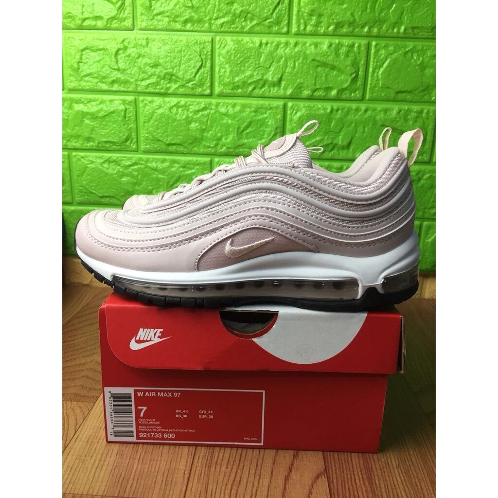 【日本海外代購】NIKE AIR MAX 97 玫瑰粉 櫻花粉 皮革 裸粉 反光 氣墊 921733600 女