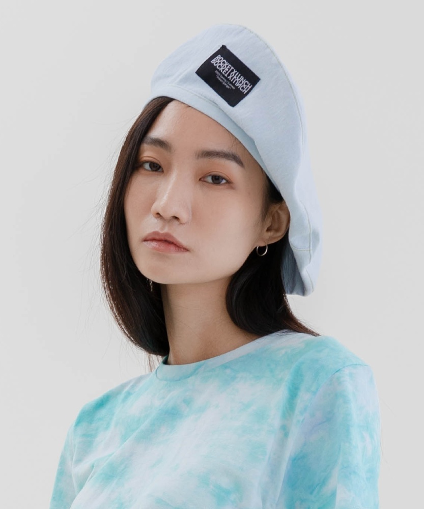 海軍風丹寧貝蕾帽