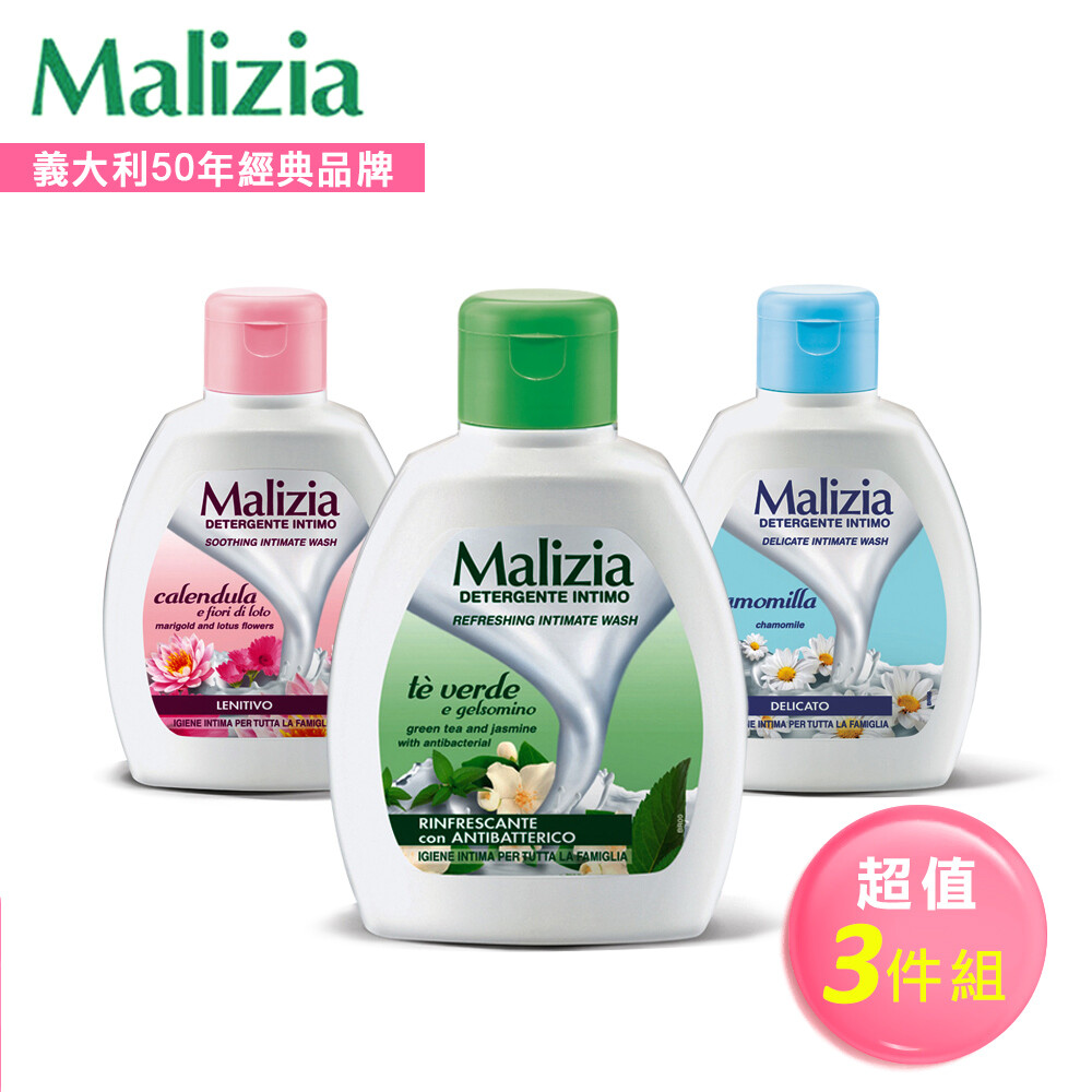 義大利 50 年經典品牌 malizia 最溫和的女性私密沐浴露 植萃私密清潔, 溫和不刺激 弱酸配方 (ph4.0~5.5), 提供ph 最適值 鞏固自身防禦體系, 維持私處生理平衡 去除私處尷尬異