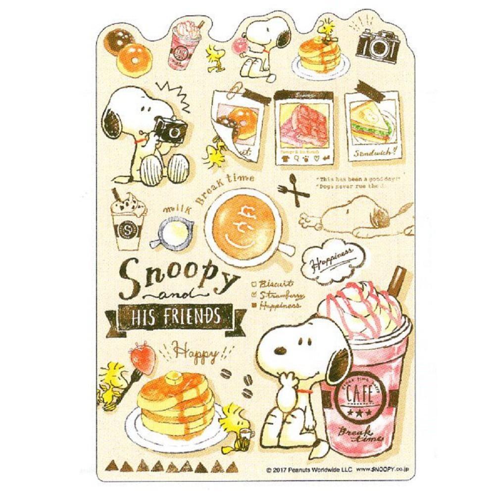 ◇FollowV◇日本文具《現貨》史努比Snoopy 小黃鳥胡士托 悠閒下午茶 咖啡店 甜甜圈 鬆餅 三明治 墊板
