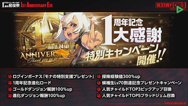 日版 命運之子 一周年紀念大感謝特別活動開催 來年預定聯乘 動物朋友 及雪miku Qooapp Line Today