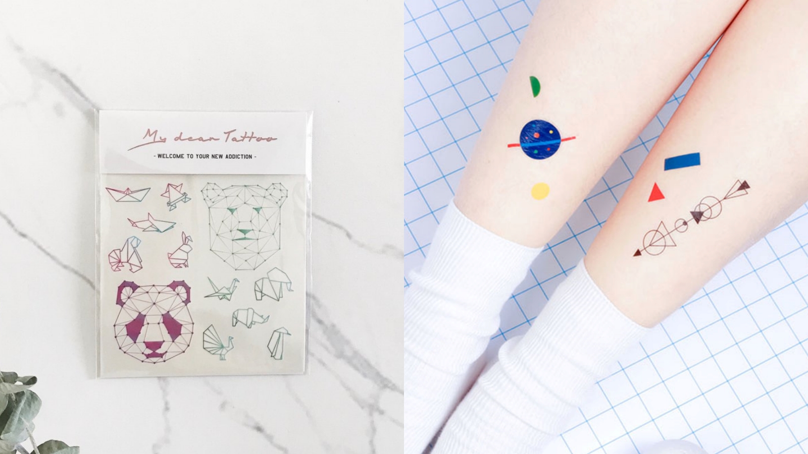 紋身貼紙推薦2：幾何圖形紋身貼紙