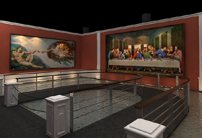 「會動的文藝復興」展區2：經典名畫展區