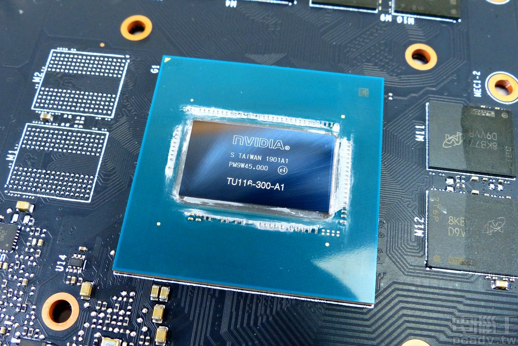 TU116-300 顯示繪圖晶片，相較於 TU116-400 屏蔽 2 組 SM