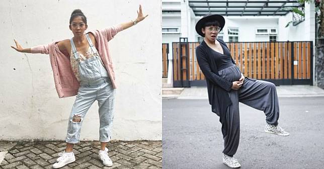 6 Gaya kocak Puti Chitara saat hamil, anti-jaim dan tetap energik