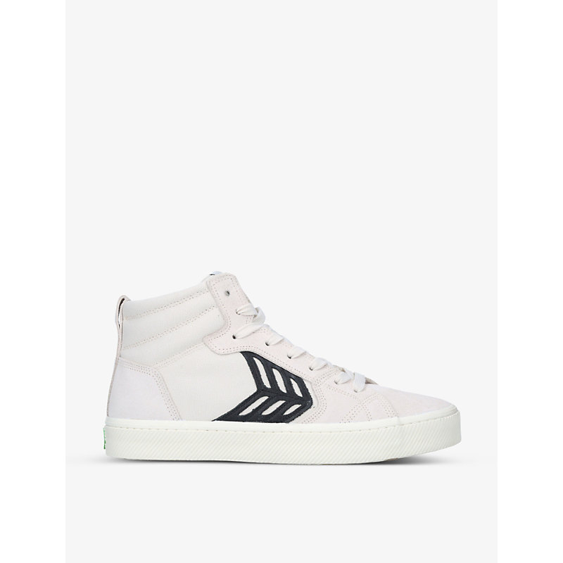Cariuma Mens White Catiba Pro High-top Suede and Organic-cotton Skate Shoes Eur 41.5 / 7.5 UK Men