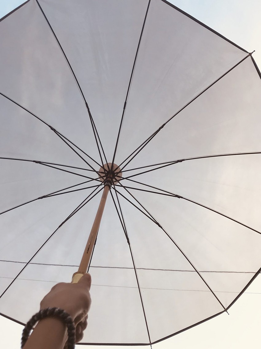 Fultonの傘で雨の日コーデ