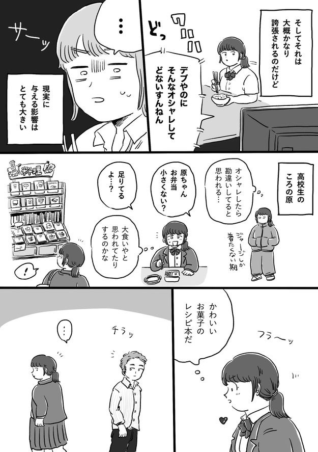 ぽっちゃりな 自分のキャラじゃない と苦しんでいた頃 イメージとの戦いを描く8ページの漫画の中身