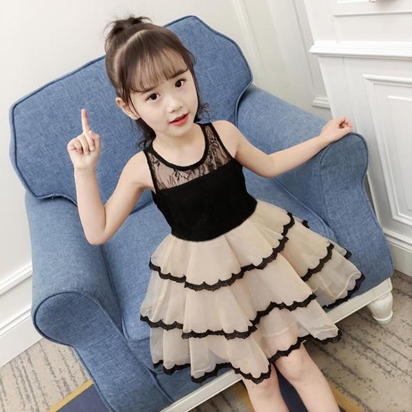 女童洋氣裙子夏季新款韓版紗裙女孩公主裙時髦夏裝兒童洋裝 夢幻衣都