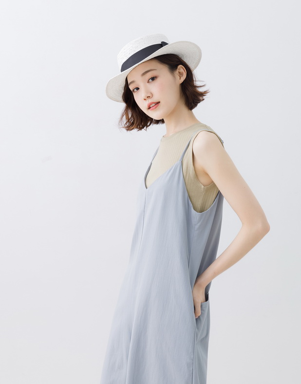 細直紋坑條棉料無袖背心-女-Genquo