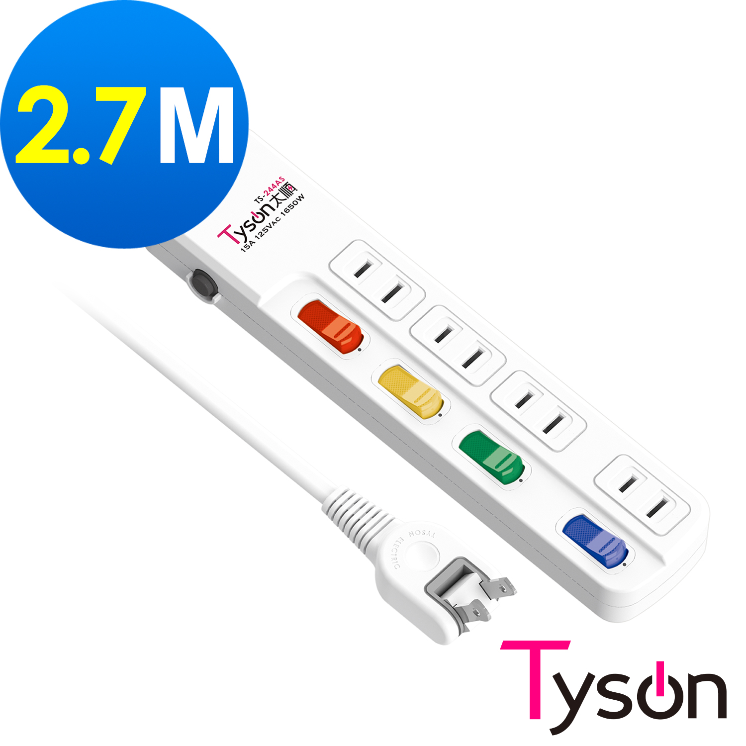 ◆180度可轉向平貼式插頭 ◆4組一對一獨立式電源管理開關 ◆6KV抗雷擊，突波吸收器 ◆4N級無氧銅+雙絕緣線材 ◆已投保二仟萬產品責任險