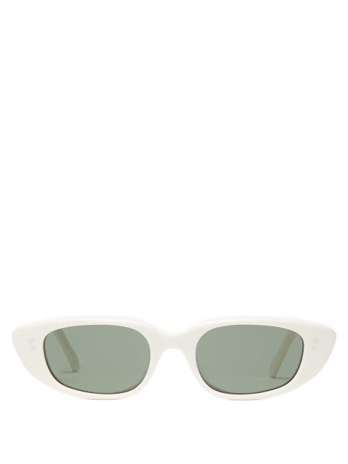 Celine Eyewear - Celine's white sunglasses tap Hedi Slimane's future-forward vision of the label wit