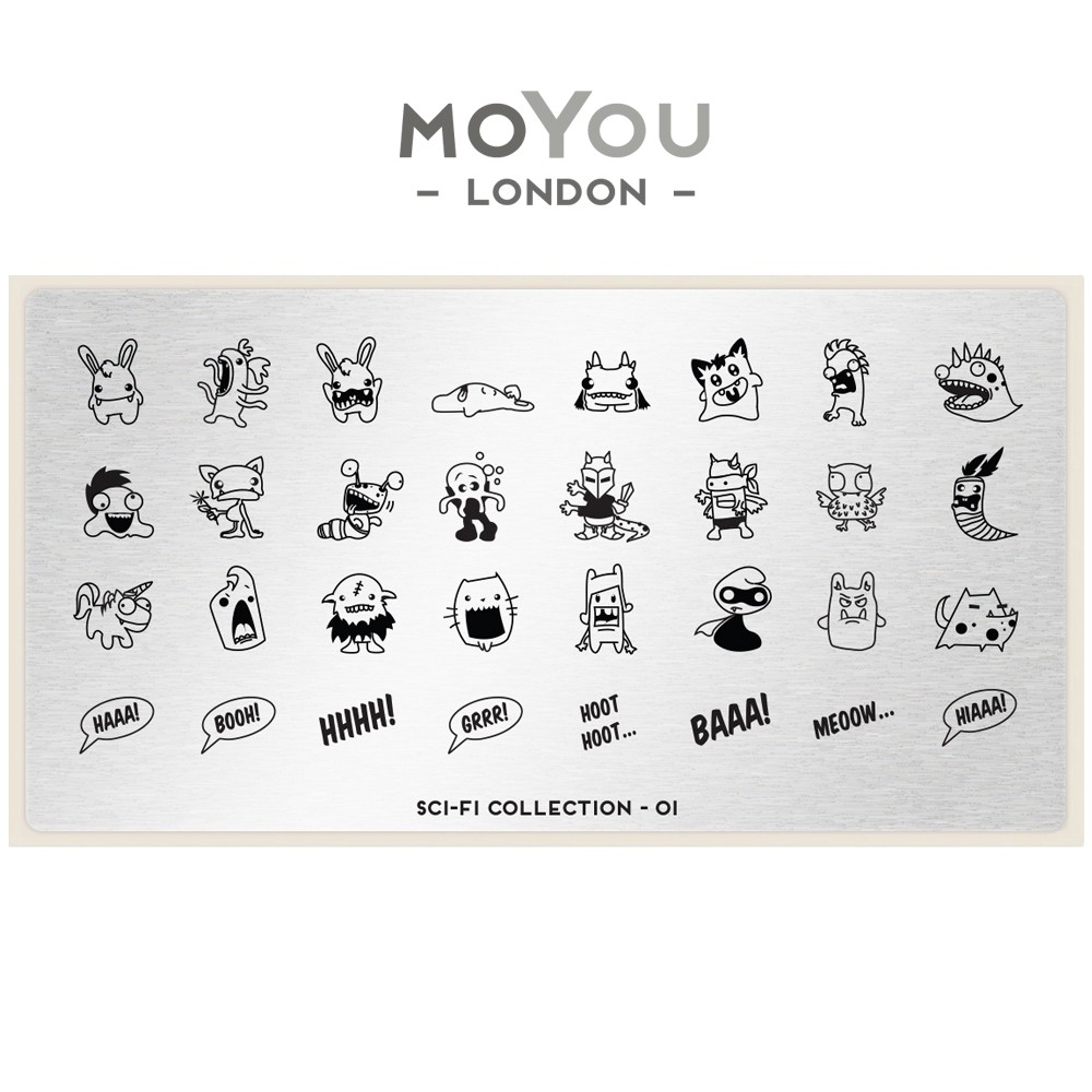 MoYou指彩印花MoYou-London Nail Art Image Plate Sci Fi Collection.對於宇宙星球的好奇，充滿無限想像力的銀河空間，是許多科幻電影的題材，也是人們熱