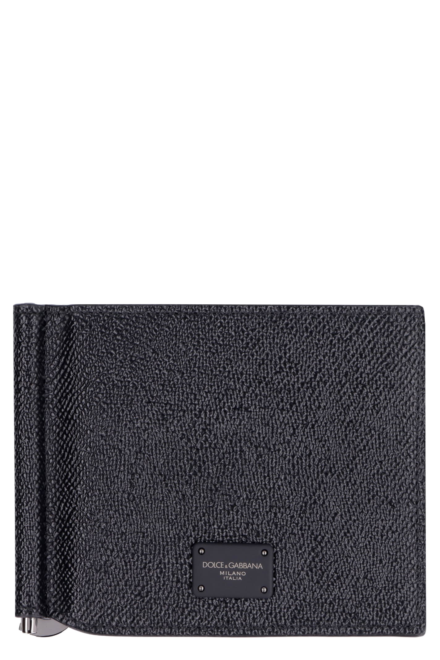 Dauphine-print calfskin leather itemEight card slotsMetal money clipLeather liningWidth: 11 cmHeight