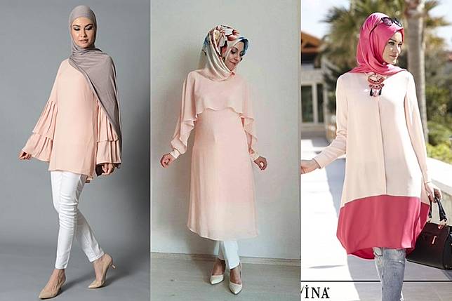 7 Inspirasi Warna Hijab Yang Cocok Untuk Tunik Peach Anda Biar Tampil Kalem Womantalk Com Line Today