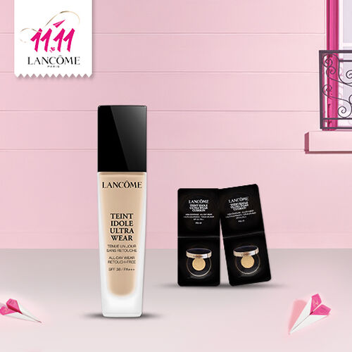 零粉感超持久粉底30ml (正產品)色號見選單 零粉感超持久氣墊粉餅SPF23/PA++ 1.8g *2 建議零售價2,000元 限量組/數量有限，售完為止/恕不列入滿額贈送