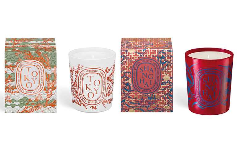 DIPTYQUE城市限定香氛蠟燭 東京、上海各190g/NT2,600【圖／10/10 APOTHECARY提供】