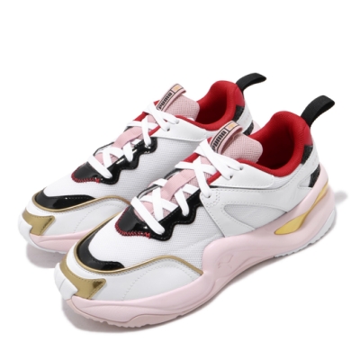 品牌: PUMA 型號: 37286001 Rise CHARLOTTE 特點: 聯名款 簡約 皮革 質感 穿搭 球鞋 白 粉