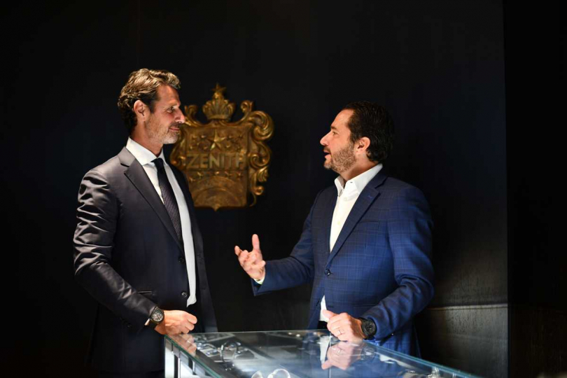 ZENITH首席執行長Julien Tornare與品牌摯友Patrick Mouratoglou，堅持相同信念。（圖╱ZENITH）