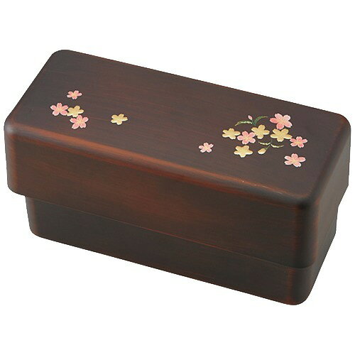 日本制造木炭磨广场小型午餐樱花小町(上层200mL，下段320mL)T-26467 1个入午餐盒、便当箱子[货到付款选择不可]