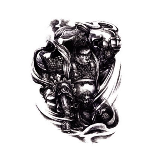 紋身貼 紋身貼紙 刺青貼紙 滿背 紋身 全甲 半甲 刺青 黑色 全身象形 圖騰 8068