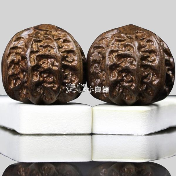 按摩球沉香木實心核桃健身手球按摩保健球健康球手轉球中老年老人手握球『獨家』流行館