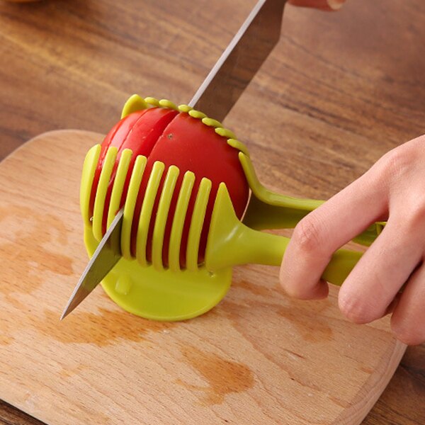 廚房用品 韓版蔬果檸檬切片固定器 夾子 切菜神器 輔助器 洋蔥 番茄 創意廚房 水果刀 刀具 【KFS151】收納女王