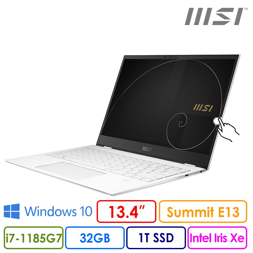 ●搭載最新第11代Intel Core i7 處理器●Intel Iris Xe 顯示卡●13.4吋 16:10黃金比例 Full HD高畫質觸控面板，IPS等級窄邊框設計，符合100% sRGB色域