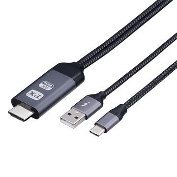 4K/60hz超高畫質，完美享受 隨插即用，免軟體安裝 USB邊看邊充電，24hr追劇不間斷 SR強化，耐彎折設計更耐用 鋁合金外殼，散熱快質感佳 編織包覆，耐用不易破損 適用USB-C 3.1 GE