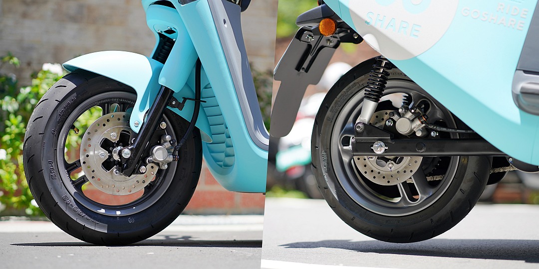 配備前後碟煞與 SBS 同步煞車系統，安全性有保障。