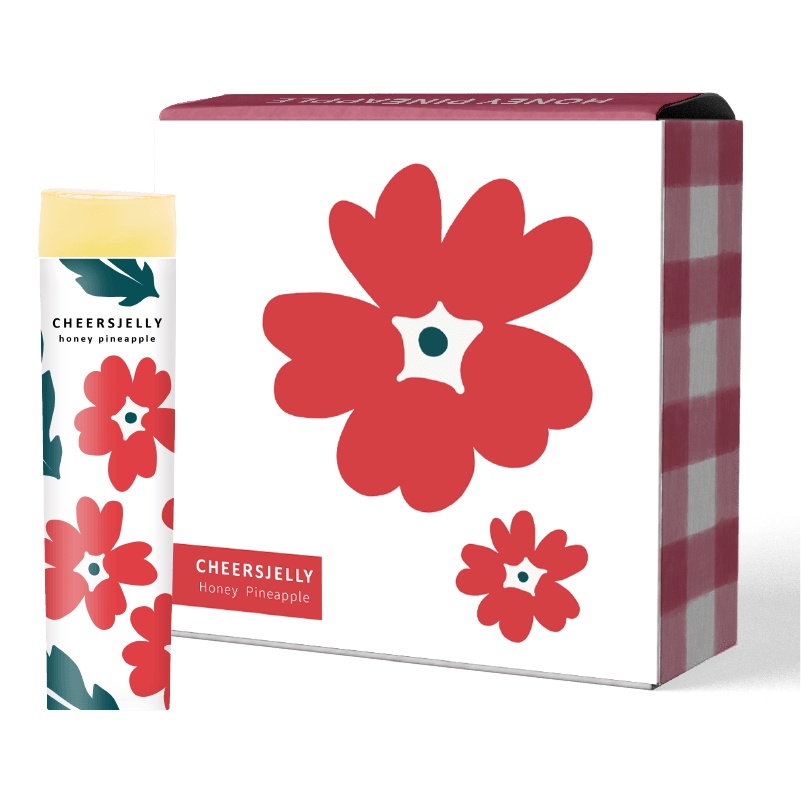 Cheersjelly舉杯低卡蜂蜜鳳梨蒟蒻凍396g(1盒共6根入) 【單筆超取總限購7盒】