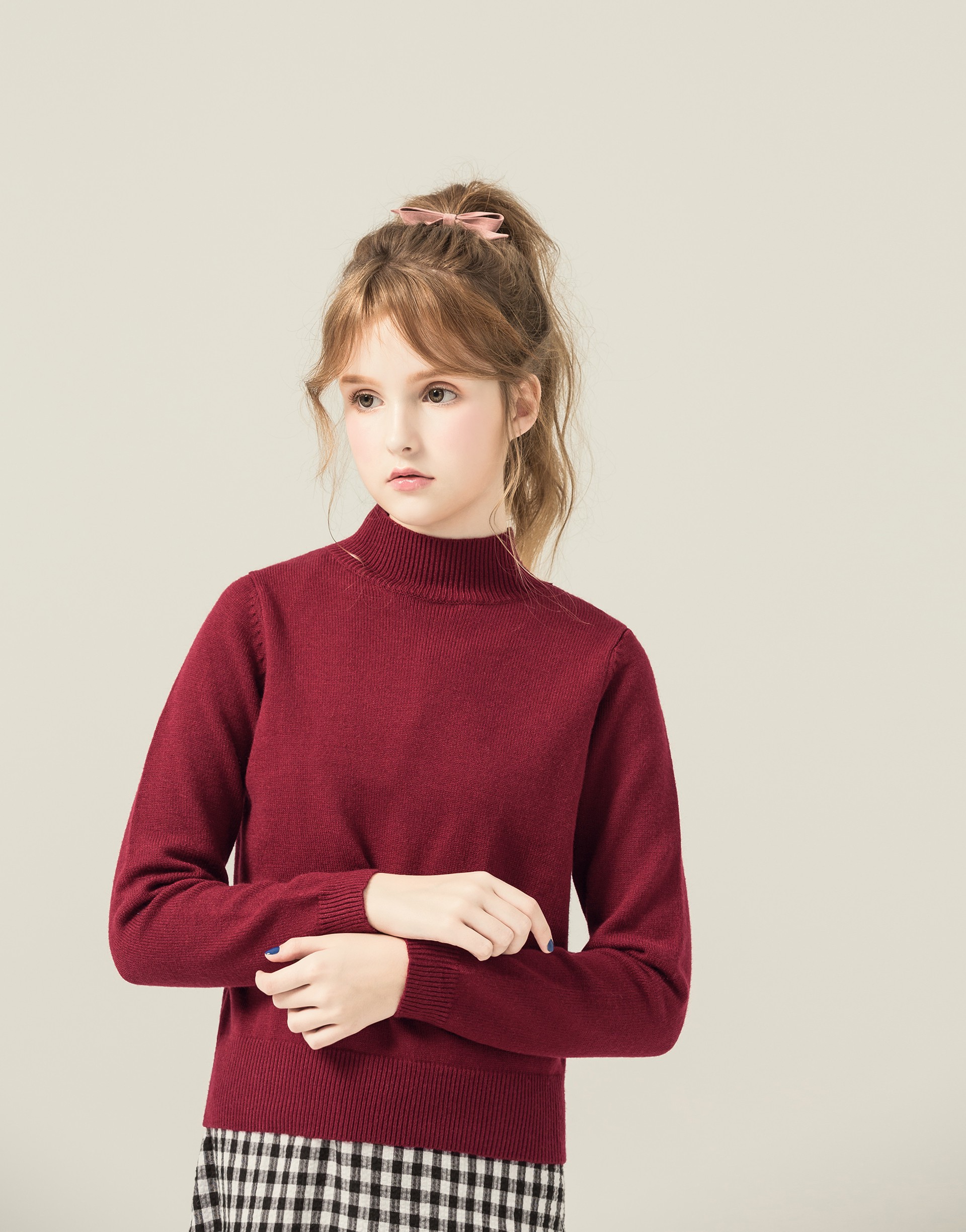 冬氛百搭小高領針織上衣-PAZZO