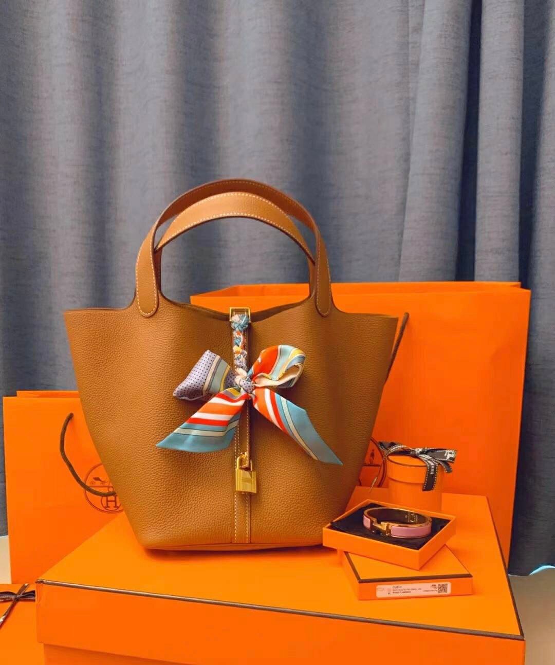 愛馬仕Hermes picotin 22 金棕金釦