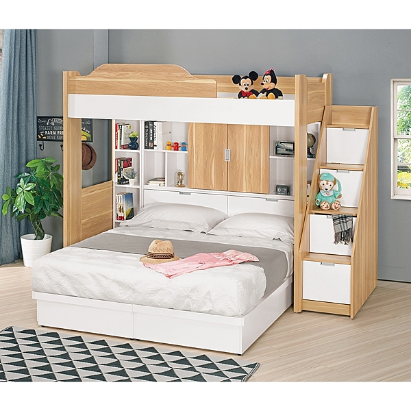 外圍：寬216×深235×高180公分n內圍：寬103×深187.5公分n不含床墊n單邊抽屜