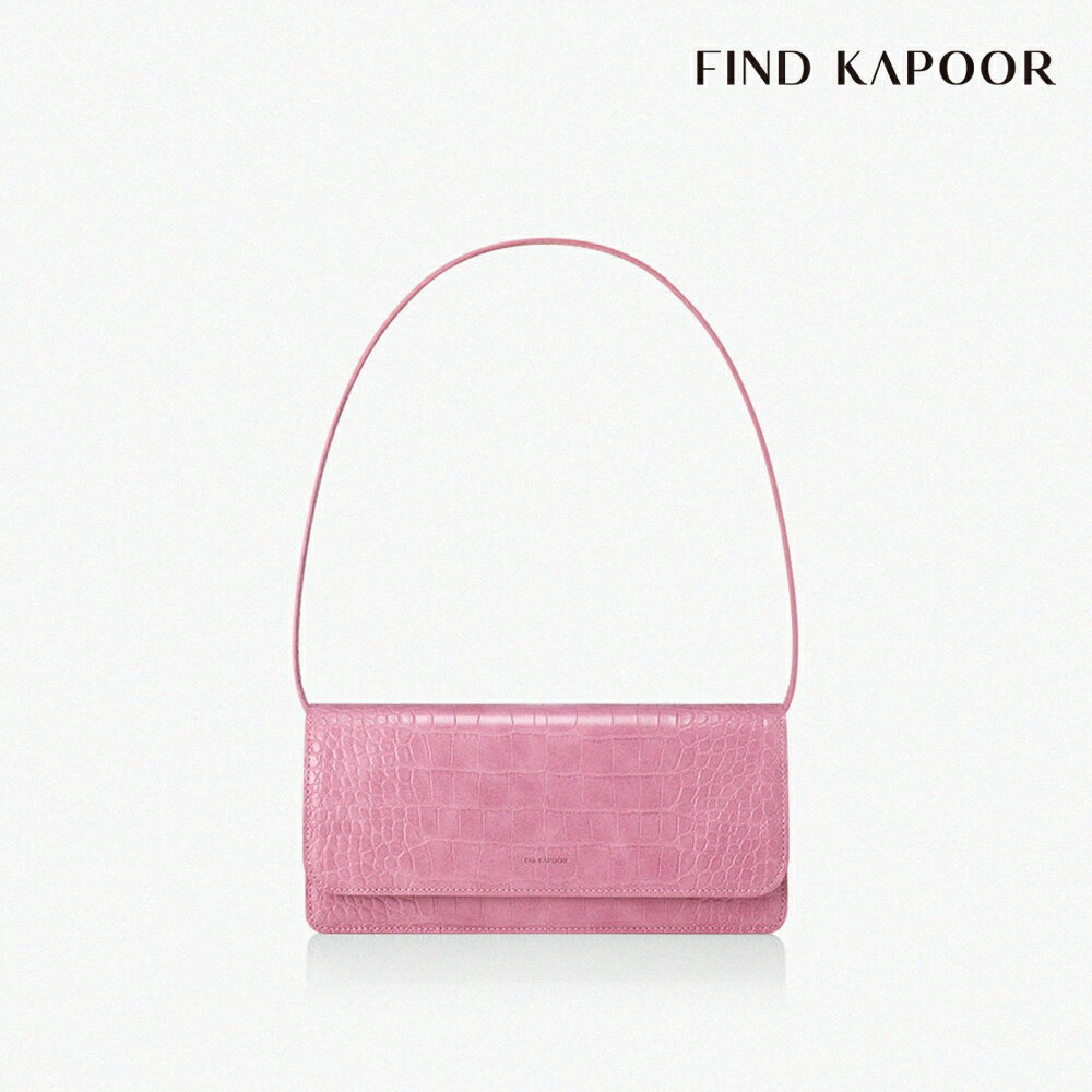 FIND KAPOOR PATTI 26 鱷魚壓紋紋系列 肩背包- 乾燥玫瑰