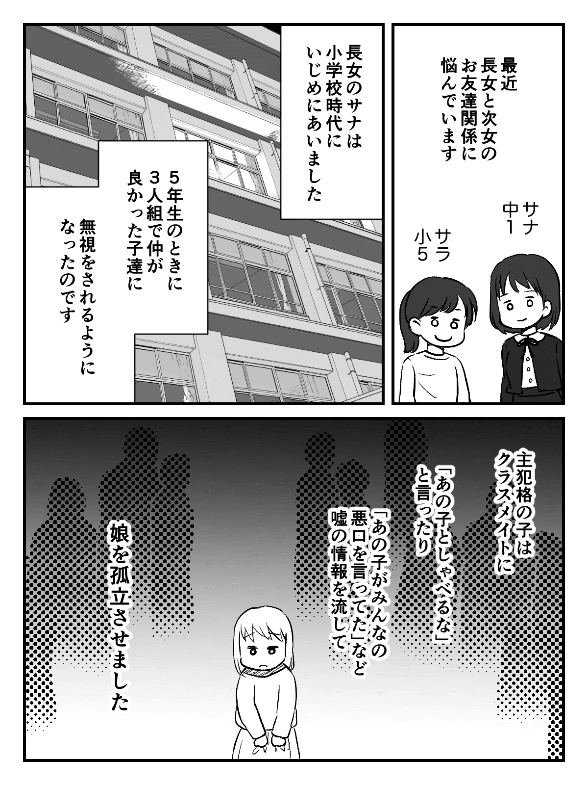 いじめられた後の人生＞小学校でいじめにあった娘。トラウマに苦しむ……【まんが：母の気持ち】（ママスタ）